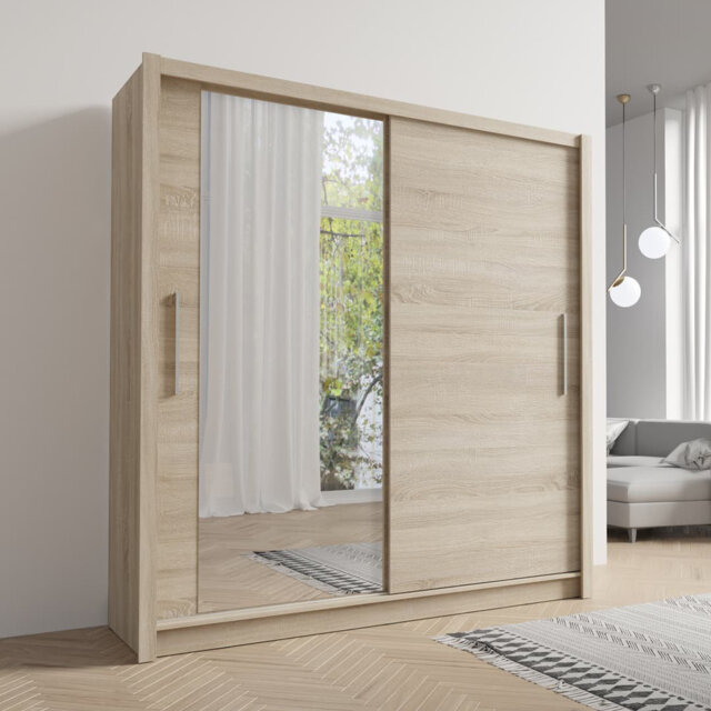 Baku 2 Door Manufactured Wood Wardrobe