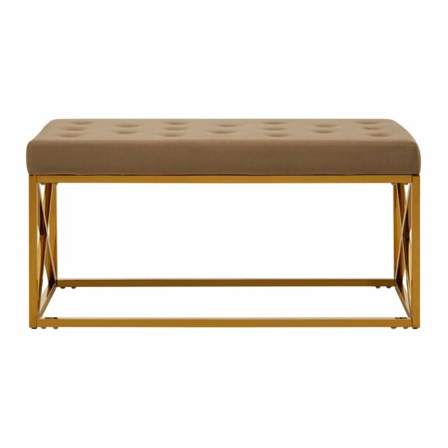 Anmol Velvet Upholstered Bench