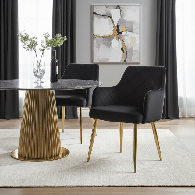 Tufted Velvet Upholstered Side Chair