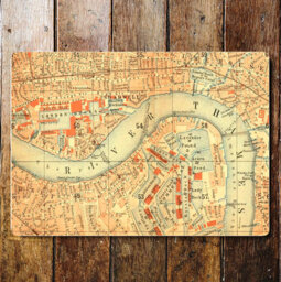 Handmade Map Wall Decor on Metal