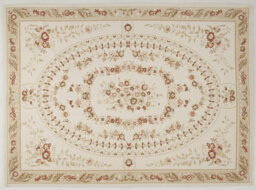 Jalal Louis Philippe Looped Cotton Beige/Cream/Red Rug