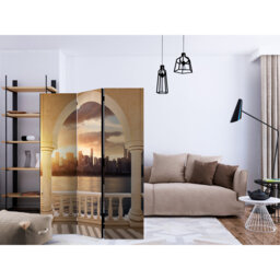 Govinda 135cm W x 172cm H 3 - Panel Solid Wood Folding Room Divider