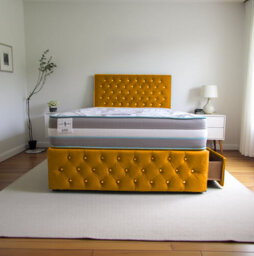 Upholstered Divan Bed with Mattress