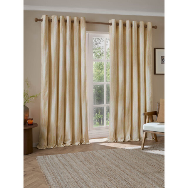 Hebden Cotton Blend Room Darkening Curtain Panel Pair