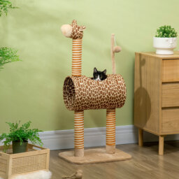 Addre Cat Tree Cute Giraffe for Indoor Cats 485 x 345 x 101cm Beige