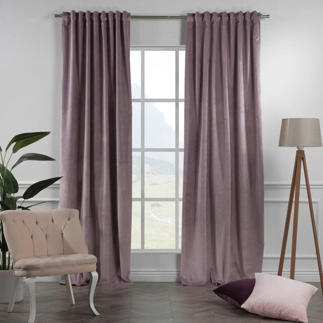Extra Long & Extra Wide Matte Velvet Curtain Panel