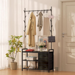Hall Tree 84cm Wide with Bench and Shoe Storage