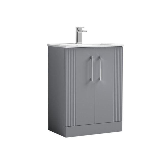 Deco 605mm Single Bathroom Vanity with Integrated Vitreous China Basin