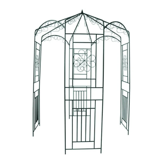 160cm W Metal Arbour in Green