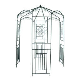 160cm W Metal Arbour in Green