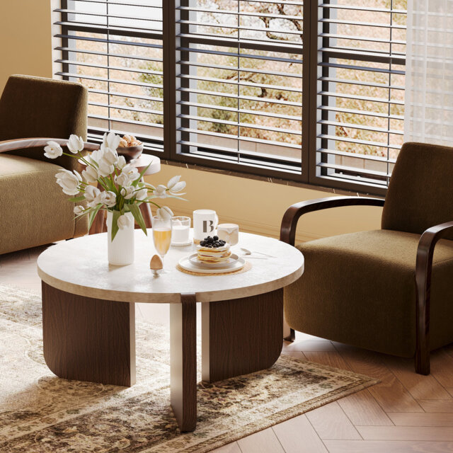 "31.5 ""Modern Round Coffee Table"