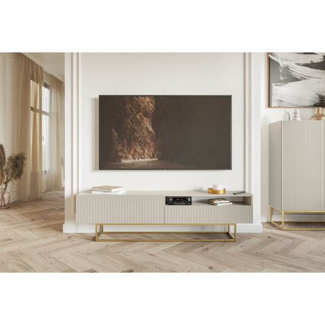 Dikomo Unfinished TV Stand for TVs up to 75