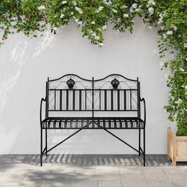 Garden Bench White 104 X 54 X 93Cm Steel