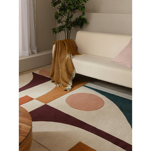 Gina Geometric Hand Woven Hand Tufted Area Rug
