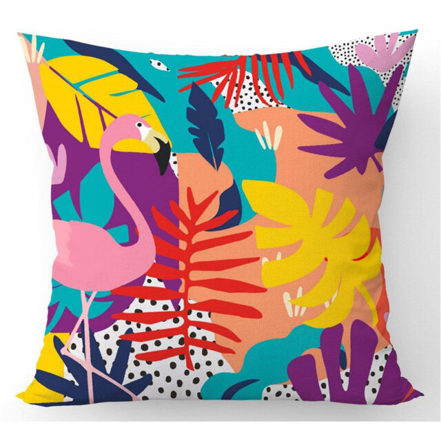 Pimlico Tropical Flamingoes Scatter Cushion with Filling
