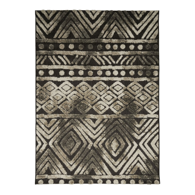 Miraloma Dehors-Dedans Afrik Power Loom Brown Indoor/Outdoor Rug