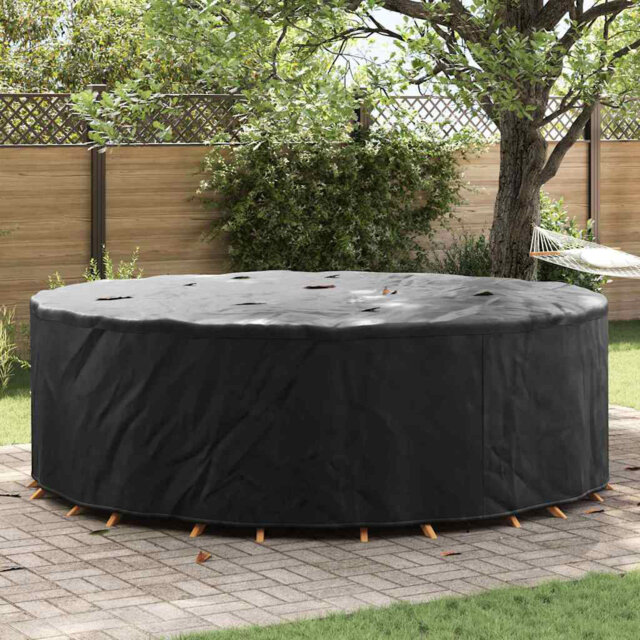 Outdoor Furniture Cover Black 279 X 279 X 105 Cm 600D Fabric