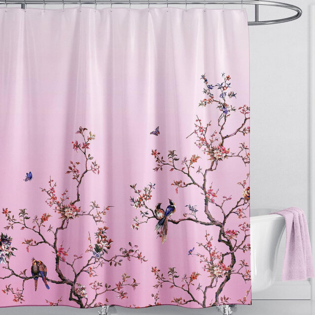 Floral Polyester Shower Curtain
