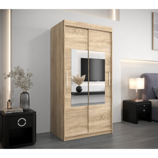 Abdullatif 2 Door Solid + Manufactured Wood Wardrobe