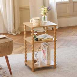 Small 3-Tier Open Shelf Side Table - White (Bedside/Living Room/Bedroom/Office Small Spaces)