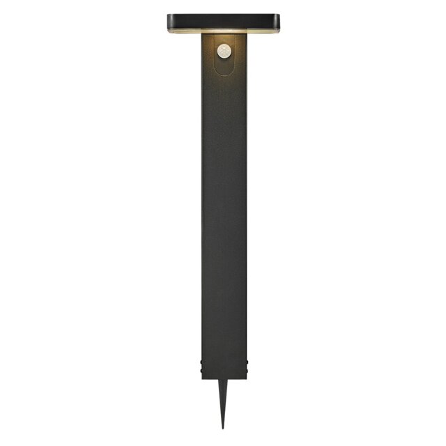 Rica Black Solar Powered Metal Pathway Light