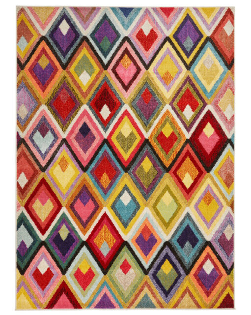Modern Rug, Stain Resistant Dining Room Rug, Chequered Rug For Bedroom & Living Room, 7Mm Thick Rug