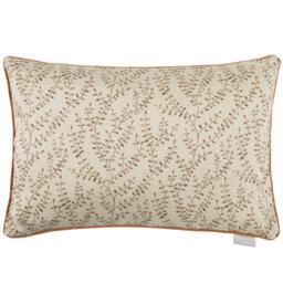 Eden Eden Floral Piped Cushion Feathers Floral Rectangular Lumbar Cushion Cushion With Filling