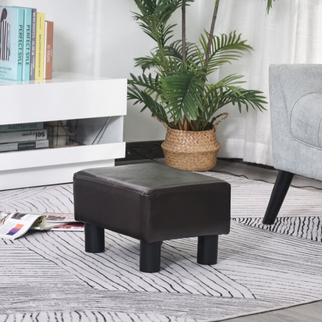 Finnick 40cm Wide Faux Leather Rectangle Standard Ottoman