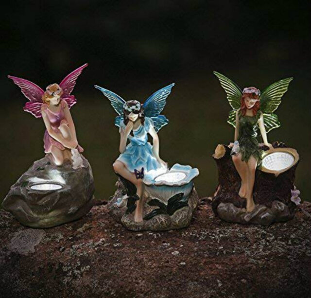 Hallman Fairies UV Resistant Resin Garden Statue