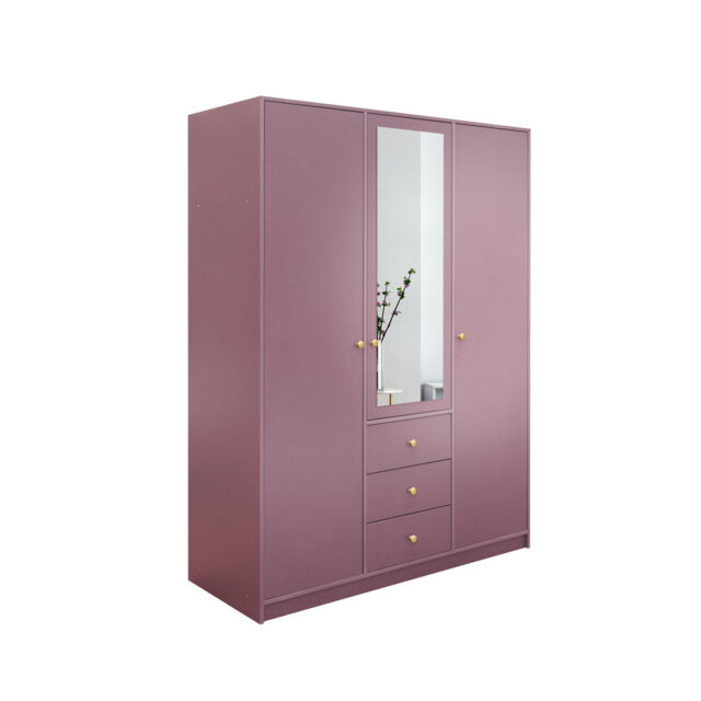 Chic Plum Blathnaid II D3 Wardrobe 149cm - Sophisticated Mirror & Smart Storage