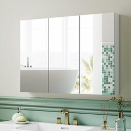 91.5mm W 65mm H Wall Mounted Required Framed Medicine Cabinet Mirror