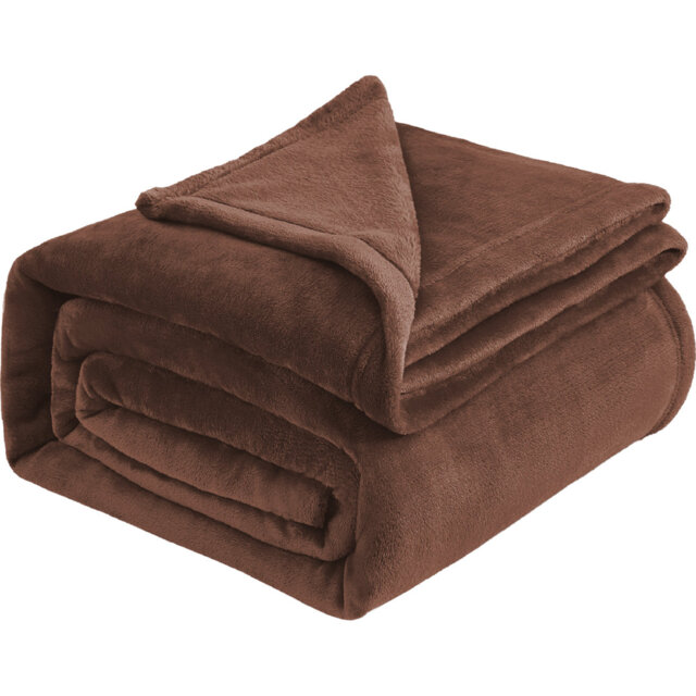 Aspire Homeware Ultra-Soft Hotel Quality Reversible Plain Weave Fleece Throw Blanket