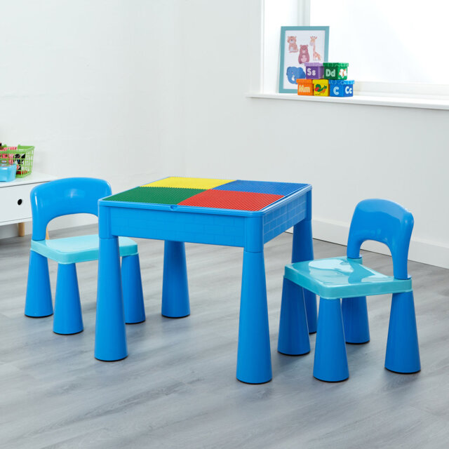 Kids 5-in-1 Activity Table and Two Chairs Set