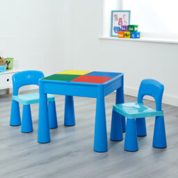 Kids 5-in-1 Activity Table and Two Chairs Set