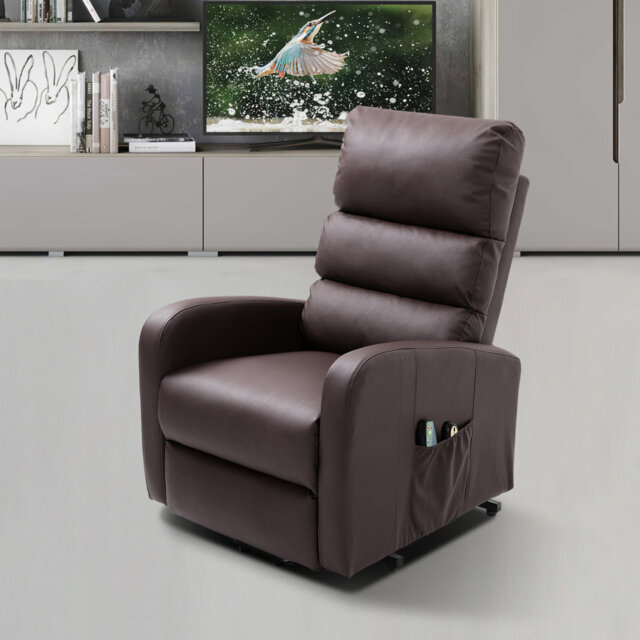Nieves Faux Leather Electric Lift Assist Recliner with Massager
