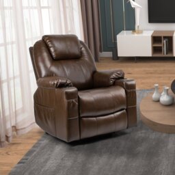 Faux Leather Heated Massage Chair