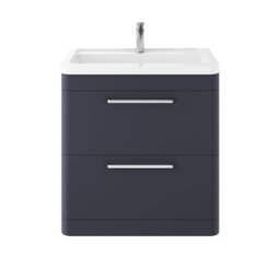 Solar 800mm Single Bathroom Vanity with Integrated Vitreous China Basin
