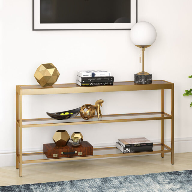 Alexis 135.3cm Glass Top Console Table