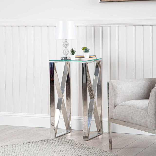 Kennesaw 78cm Tall Slim Sofa Side Table for Living Room Furniture, Small End Table