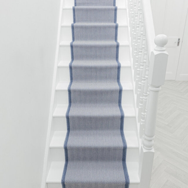 Illusion Blue Stair Runner â Reversible, Durable & Hardwearing Carpet for Stairs & Staircases, Multiple Lengths