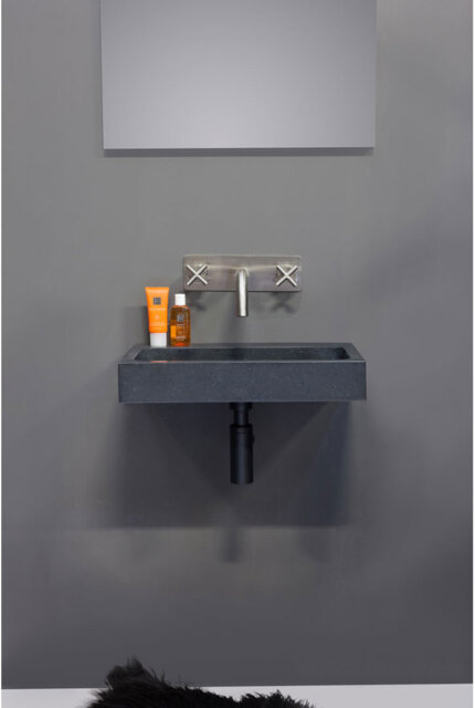 Lakeith 50Cm Single Bathroom Vanity Top in Grey with Sink