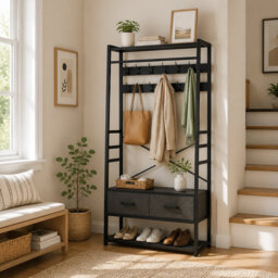 Hall Tree 80cm Wide with Bench and Shoe Storage
