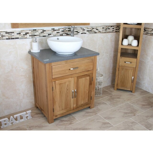 Lia 750mm Single Bathroom Vanity with Vessel Ceramic Basin