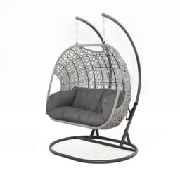 Gastonville Double Hanging Chair with Stand