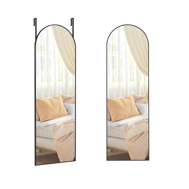 Full Length Hanging Mirror, 120 X 40 Cm, Arched Full Body Mirror, Tempered Glass