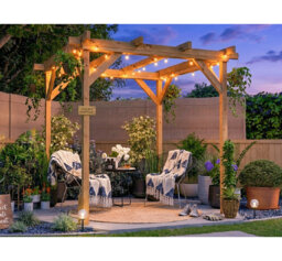 "Dunster House Wooden Pergola Garden Plants Frame Utopia 2m x 2m (6' 6"" x 6' 6"")"