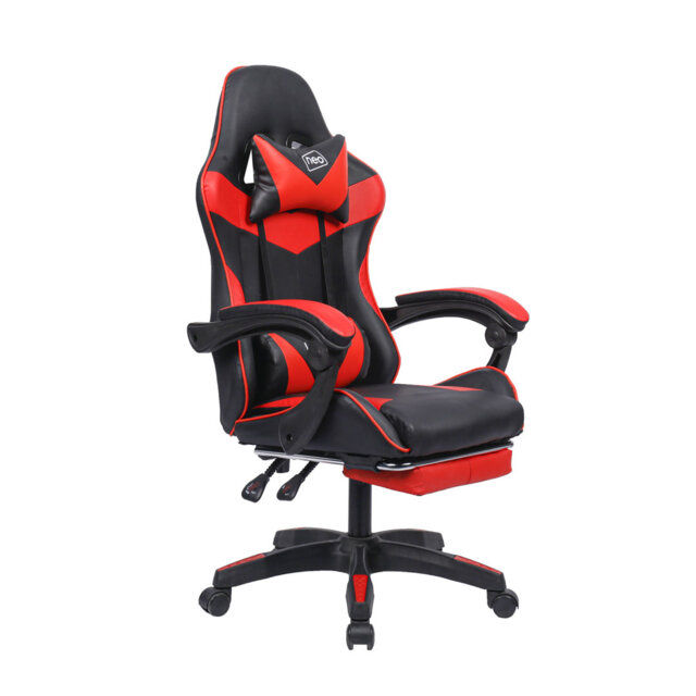Racing Massage Computer Gaming Chair with Footrest