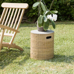 Akil Round Outdoor Side Table , 40cm cm W 40cm cm D