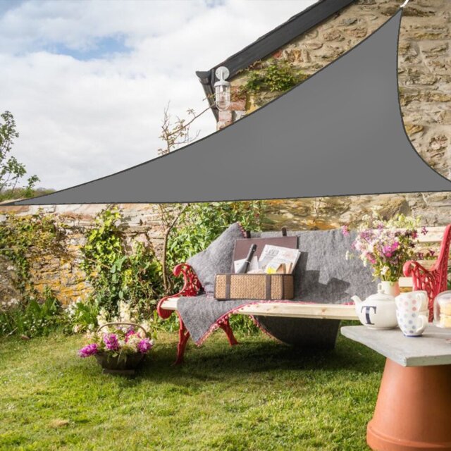 Drumraymond 3.6m x 3.6m x 3.6m Triangular Sun Shade Sail