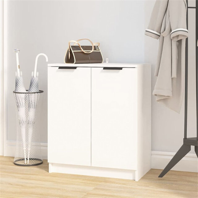 Shoe Cabinet Engineered Wood Hall Shoe Holder Cupboard Organiser Shelf